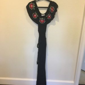 Vava by Joy Han Pants - Vava by Joy Han black embroidered floral jumpsuit Vava by Joy Han Pants - Vava by Joy Han black embroidered floral jumpsuit